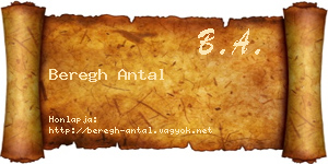 Beregh Antal névjegykártya
